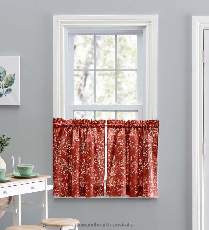 Plow & Hearth Lexington Leaf Curtains P22BD2582 Houseware