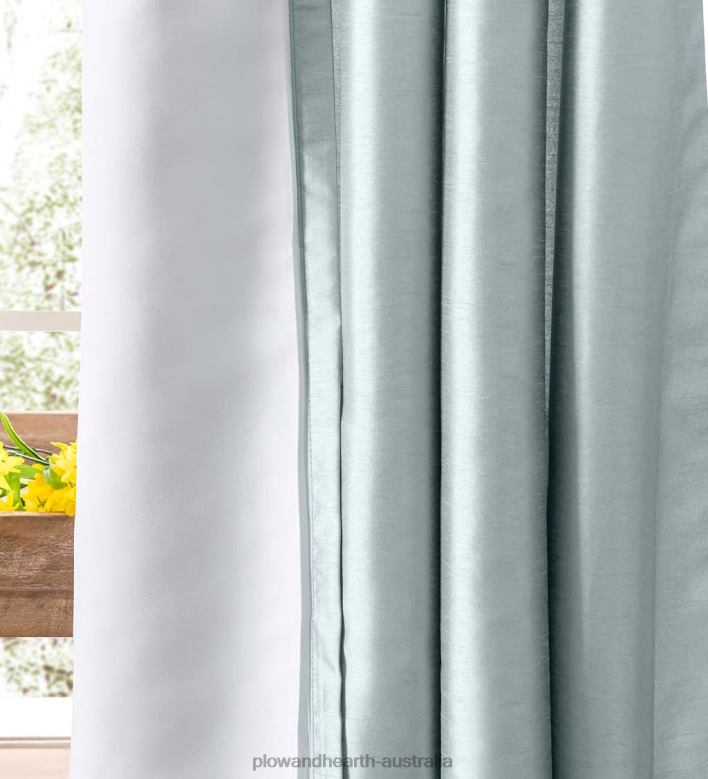Plow & Hearth Luna Faux Silk Curtains P22BD2598 Houseware