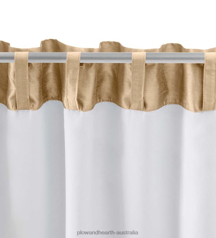 Plow & Hearth Luna Faux Silk Curtains P22BD2598 Houseware