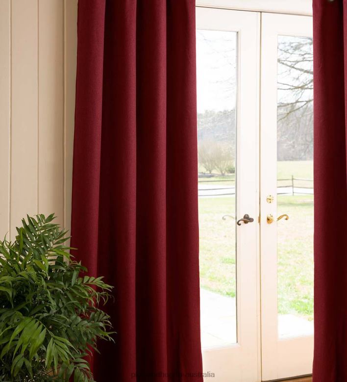 Plow & Hearth Madison Double-Blackout Back-Tab Curtain Pairs P22BD2593 Houseware
