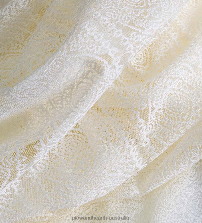 Plow & Hearth Medallion Stripe Lace Curtains P22BD2615 Houseware