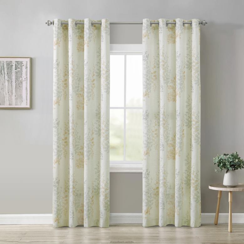 Plow & Hearth Nora Grommet Top Curtain Panel - Blue - 50x 108P22BD2566 Houseware