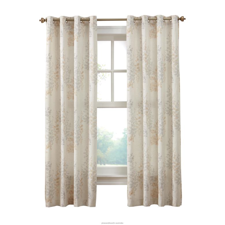 Plow & Hearth Nora Grommet Top Curtain Panel - Blue - 50x 108P22BD2566 Houseware