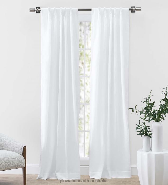 Plow & Hearth Serene Linen Blend Curtains P22BD2607 Houseware