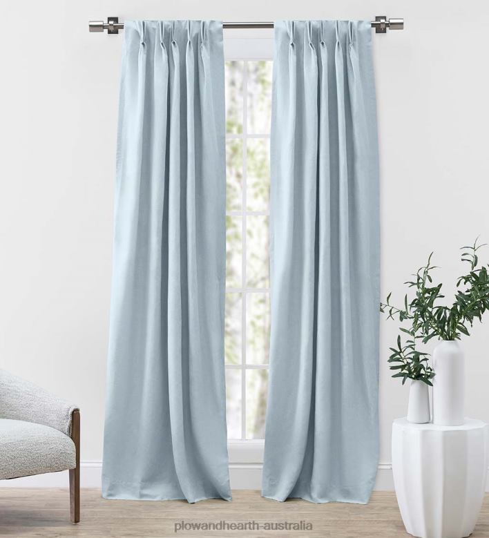 Plow & Hearth Serene Linen Blend Curtains P22BD2607 Houseware