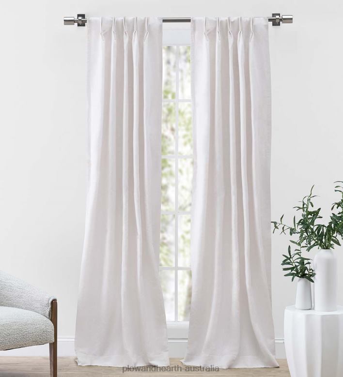 Plow & Hearth Serene Linen Blend Curtains P22BD2607 Houseware