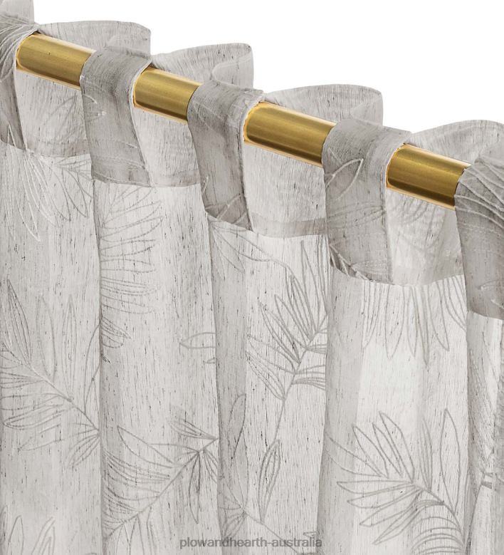 Plow & Hearth Sheer Leaf Curtains P22BD2610 Houseware