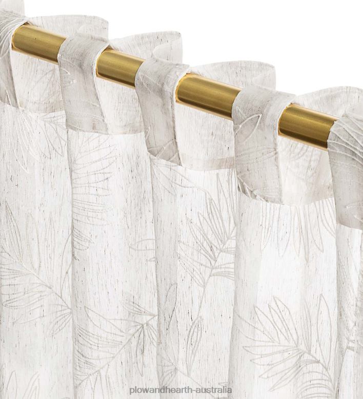 Plow & Hearth Sheer Leaf Curtains P22BD2610 Houseware