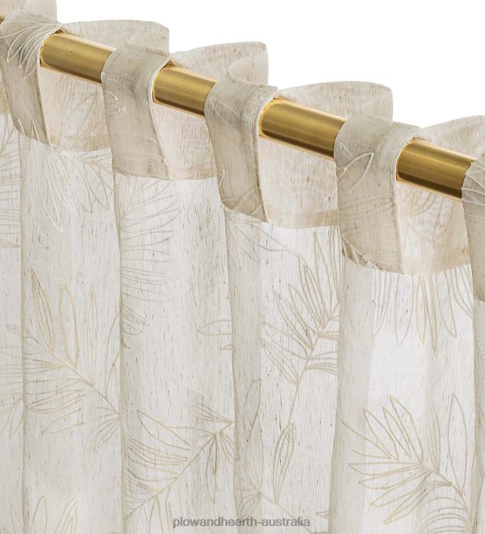 Plow & Hearth Sheer Leaf Curtains P22BD2610 Houseware