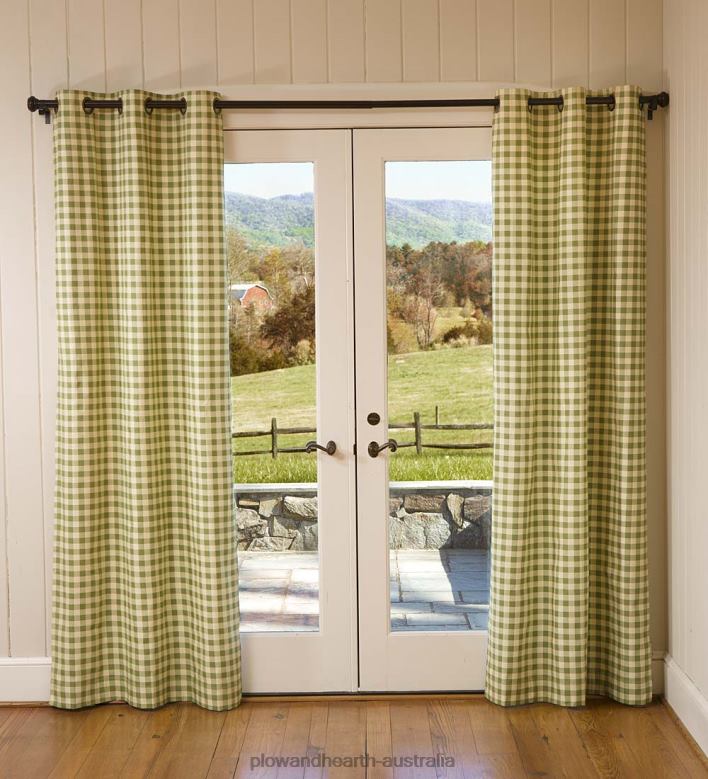 Plow & Hearth Thermalogic Energy Efficient Insulated Check Grommet-Top Curtain Pairs P22BD2555 Houseware