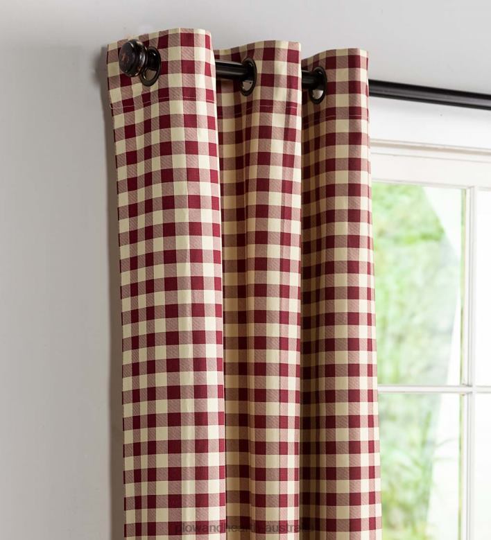 Plow & Hearth Thermalogic Energy Efficient Insulated Check Grommet-Top Curtain Pairs P22BD2555 Houseware