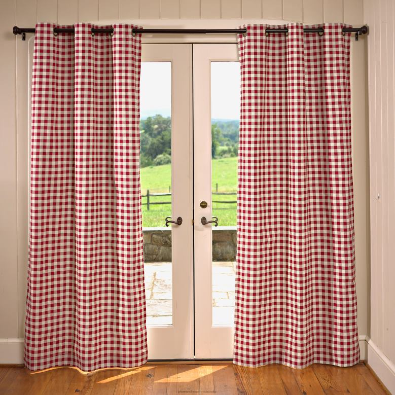 Plow & Hearth Thermalogic Energy Efficient Insulated Check Grommet-Top Curtain Pairs P22BD2555 Houseware