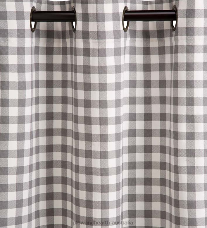 Plow & Hearth Thermalogic Energy Efficient Insulated Check Grommet-Top Curtain Pairs P22BD2555 Houseware