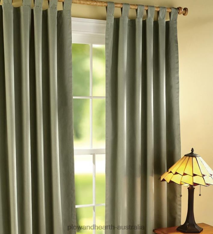 Plow & Hearth Thermalogic Energy Efficient Insulated Solid Tab-Top Curtains P22BD2556 Houseware