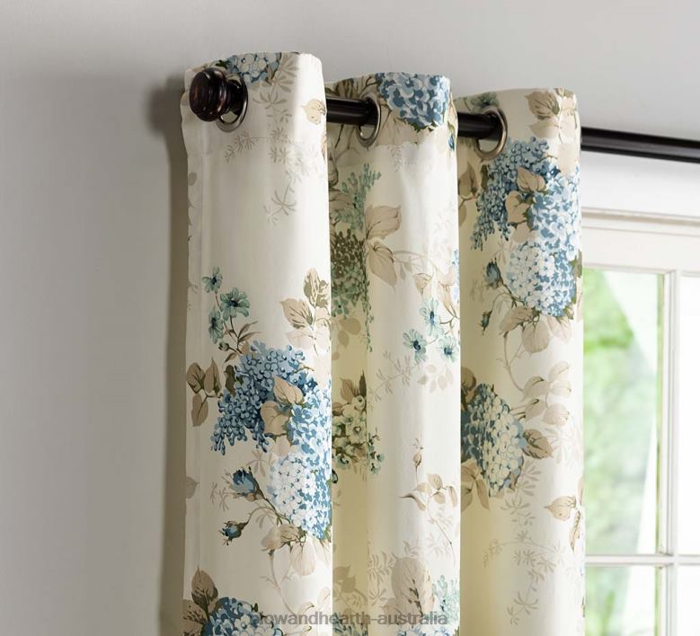 Plow & Hearth Thermalogic Insulated Grommet-Top Hydrangea Curtain Pairs P22BD2560 Houseware