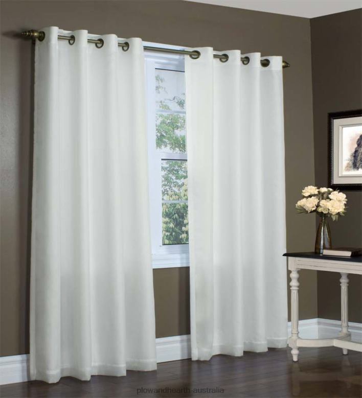 Plow & Hearth Thermovoile Lined Grommet-Top European-Style Voile Panels P22BD2571 Houseware