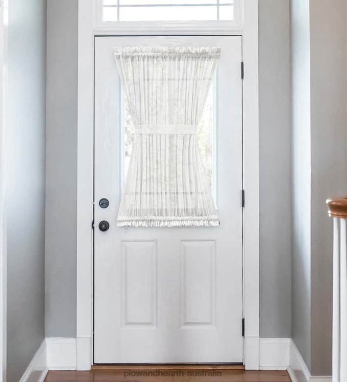 Plow & Hearth Tie Back Shadow Pleat Rod Pocket Curtains P22BD2587 Houseware