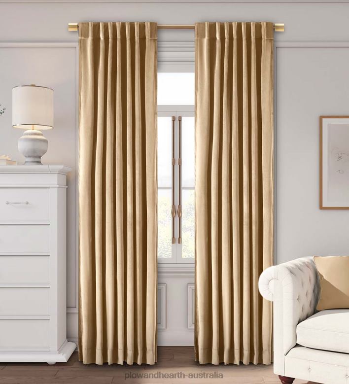 Plow & Hearth Velvet Curtains P22BD2605 Houseware