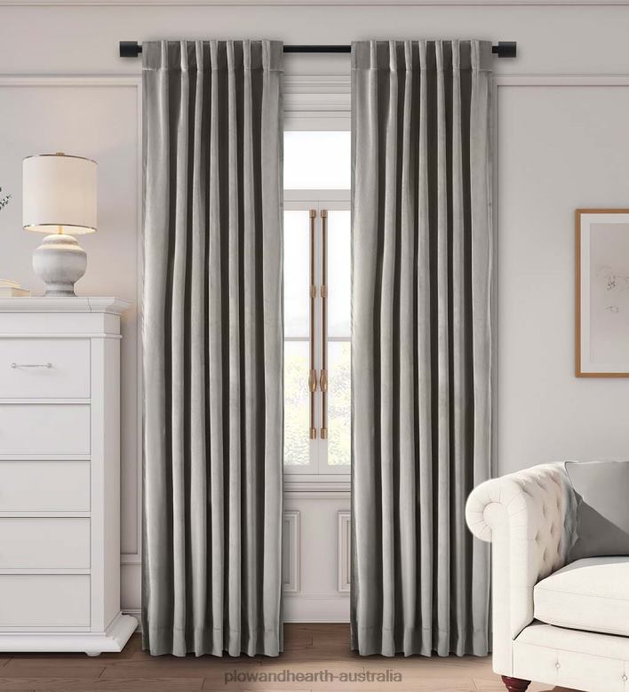 Plow & Hearth Velvet Curtains P22BD2605 Houseware