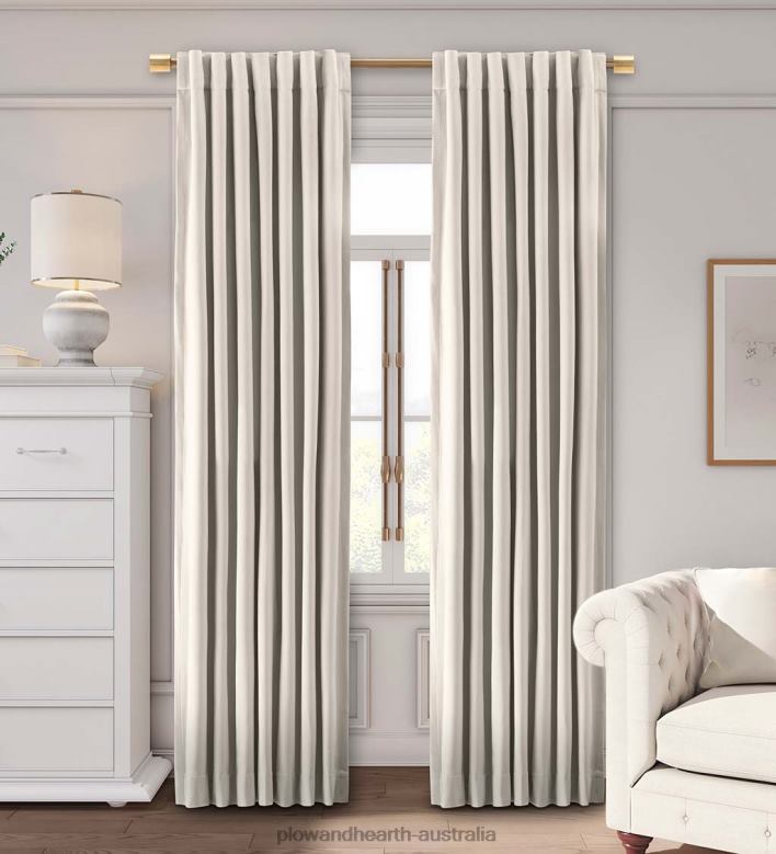 Plow & Hearth Velvet Curtains P22BD2605 Houseware