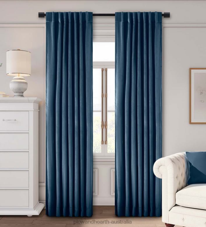 Plow & Hearth Velvet Curtains P22BD2605 Houseware