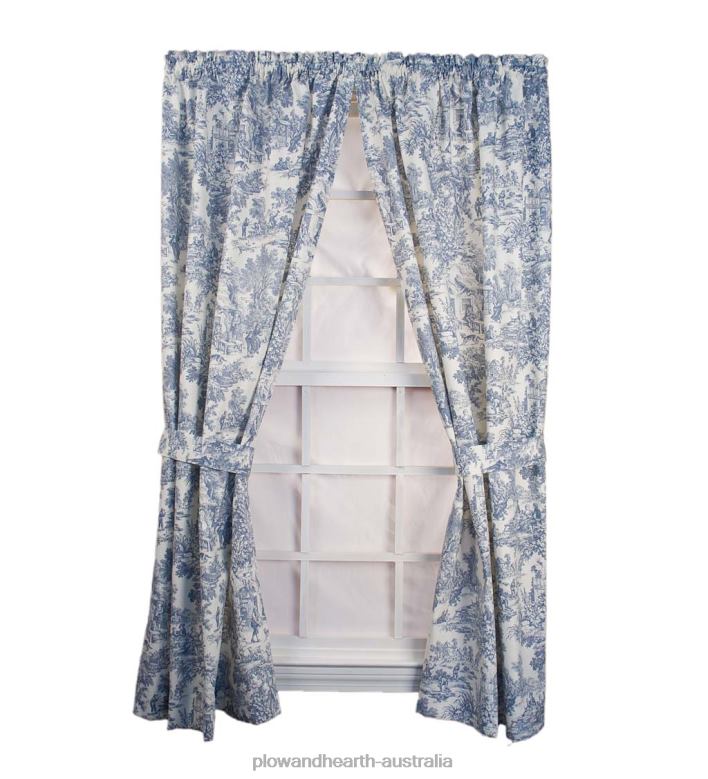 Plow & Hearth Victoria Park Toile Curtains P22BD2579 Houseware