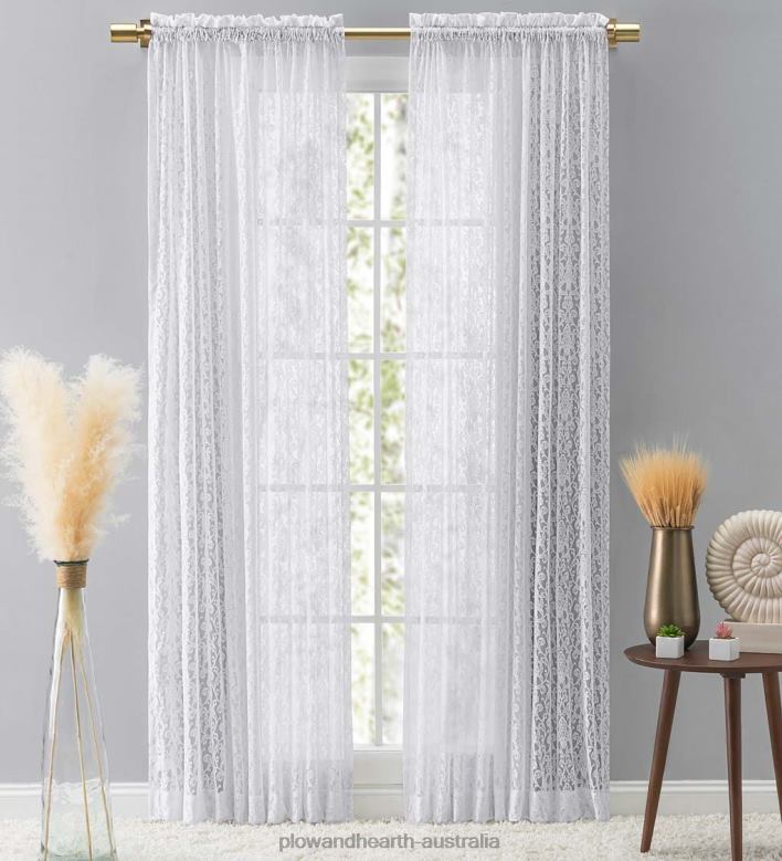 Plow & Hearth Woven Lace Curtains P22BD2614 Houseware