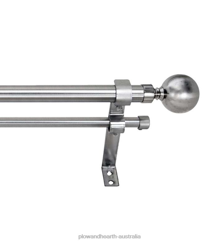 Plow & Hearth Ball Finial Double Rod Set P22BD2639 Houseware