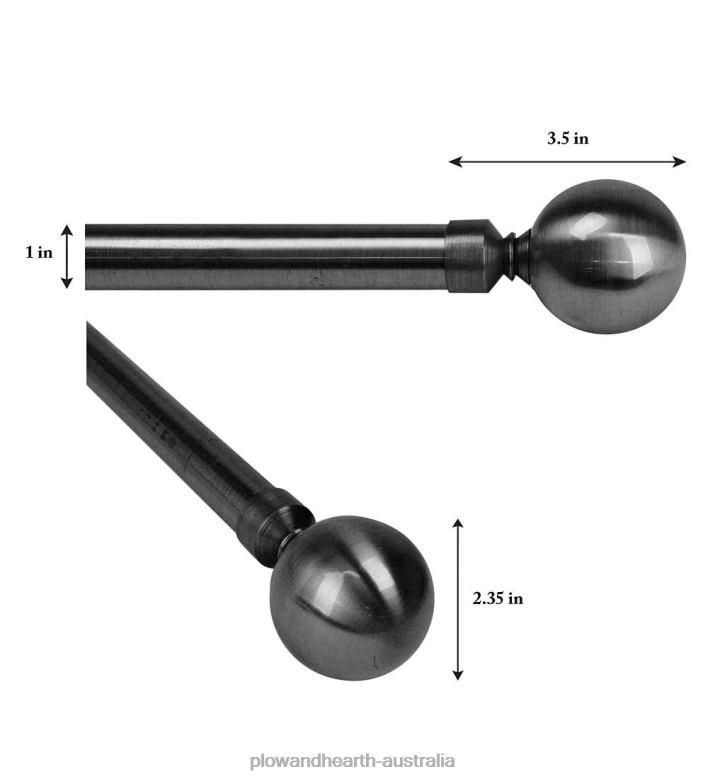 Plow & Hearth Lexington Adjustable Curtain Rod Collection P22BD2632 Houseware