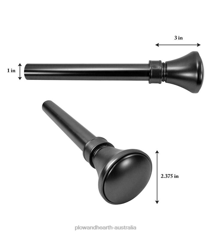 Plow & Hearth Lexington Adjustable Curtain Rod Collection with Flare Finial P22BD2631 Houseware