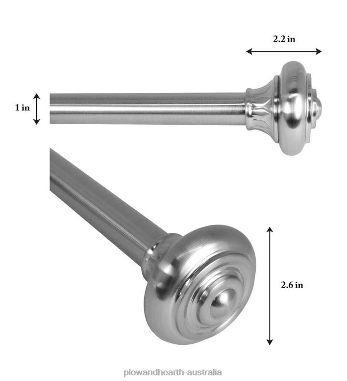 Plow & Hearth Lexington Adjustable Curtain Rod Collection with Royale Finial P22BD2629 Houseware