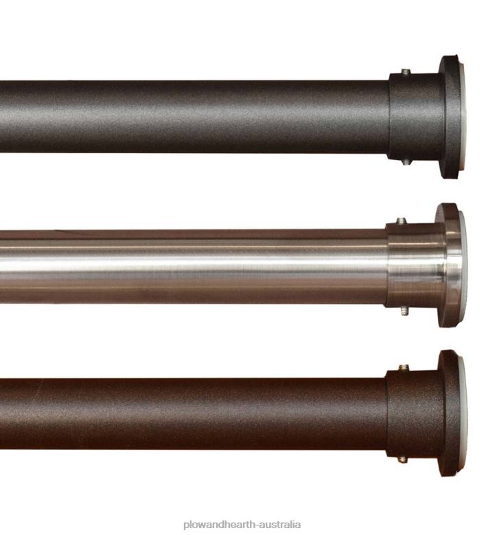 Plow & Hearth Stainless Steel Indoor-Outdoor Spring Tension Curtain Rod Set P22BD2640 Houseware