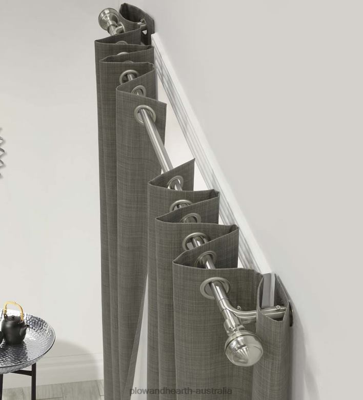 Plow & Hearth Thermaplus Blackout Adjustable Grommet Curtain Rods P22BD2130 Houseware