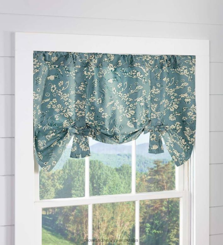 Plow & Hearth Floral Damask Bow Tie Window Valance - Harvest P22BD2618 Houseware