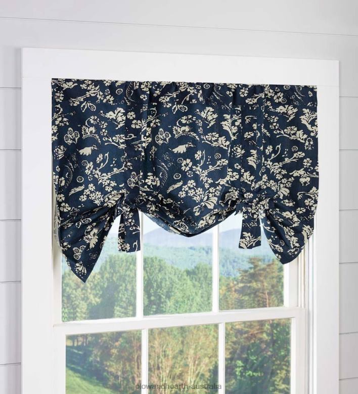 Plow & Hearth Floral Damask Bow Tie Window Valance - Harvest P22BD2618 Houseware