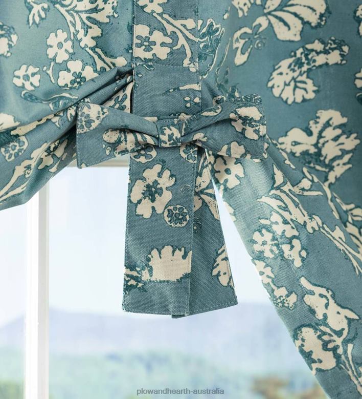 Plow & Hearth Floral Damask Bow Tie Window Valance - Harvest P22BD2618 Houseware