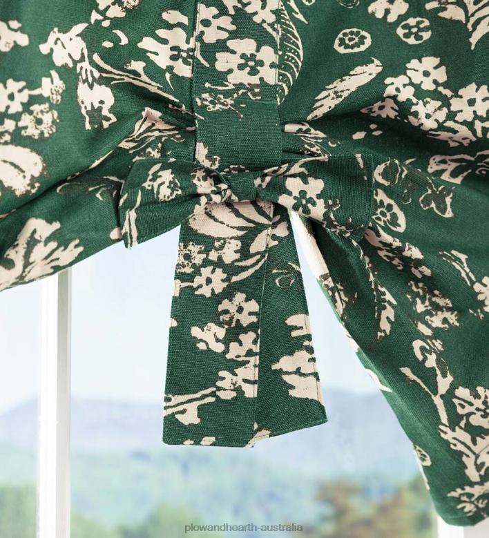 Plow & Hearth Floral Damask Bow Tie Window Valance - Harvest P22BD2618 Houseware