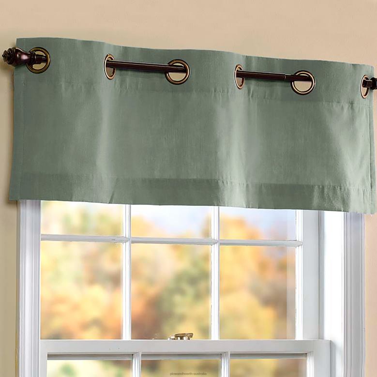 Plow & Hearth Homespun Grommet-Top Curtain Valance, 40 W x 14 L - Harvest P22BD3201 Houseware