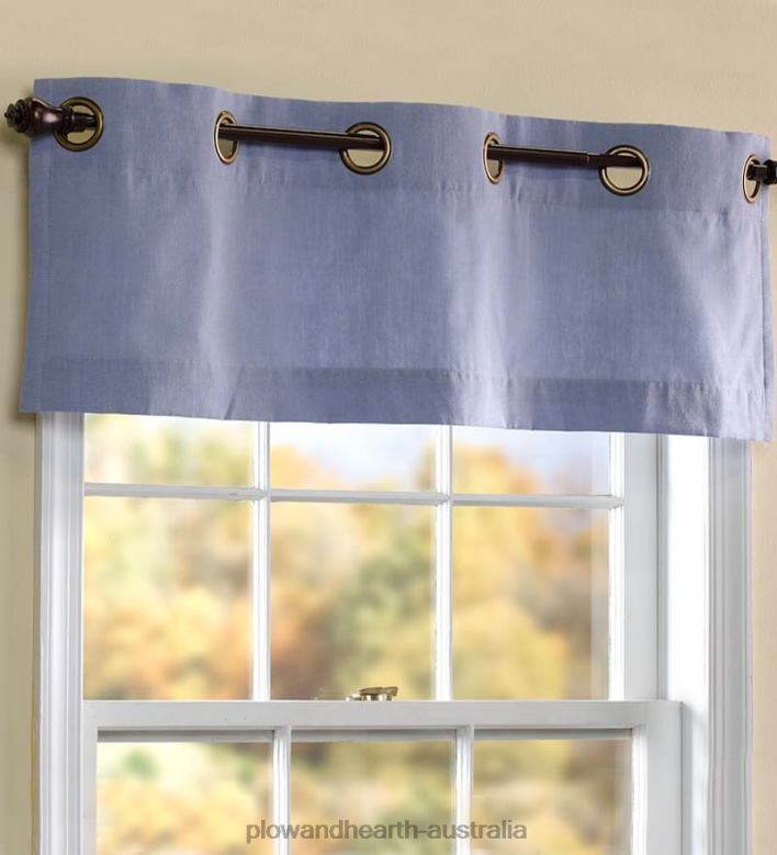 Plow & Hearth Homespun Grommet-Top Curtain Valance, 40 W x 14 L - Harvest P22BD3201 Houseware