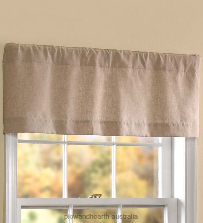 Plow & Hearth Homespun Rod-Pocket Curtain Valance, 40 W x 14 L - Harvest P22BD3174 Houseware