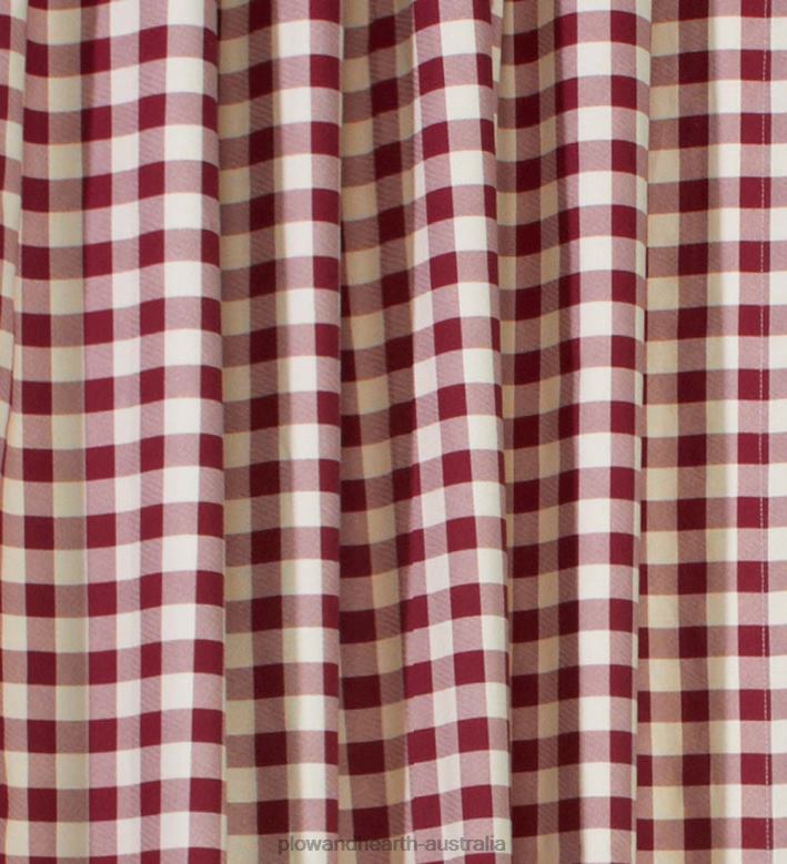 Plow & Hearth Thermalogic Check Grommet-Top Valance, 40 W x 15 L - Cranberry P22BD3138 Houseware