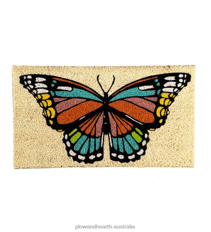 Plow & Hearth Butterfly Fields Coir Mat P22BD1969 Rugs & Mats