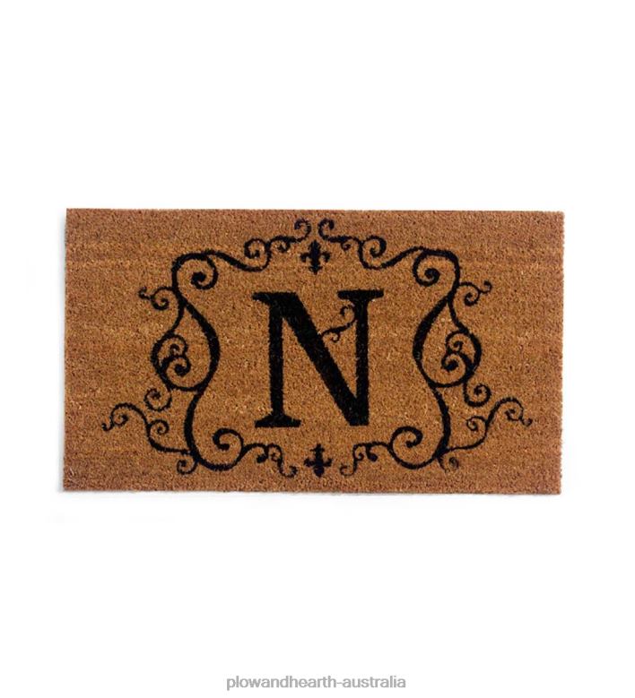 Plow & Hearth Monogrammed Coir Doormat - N P22BD3126 Rugs & Mats