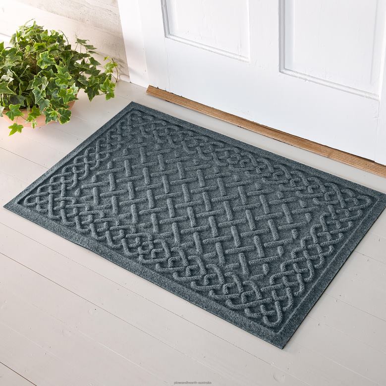 Plow & Hearth Waterhog Cable Weave Doormat, 20x 30- Camel P22BD1275 Rugs & Mats