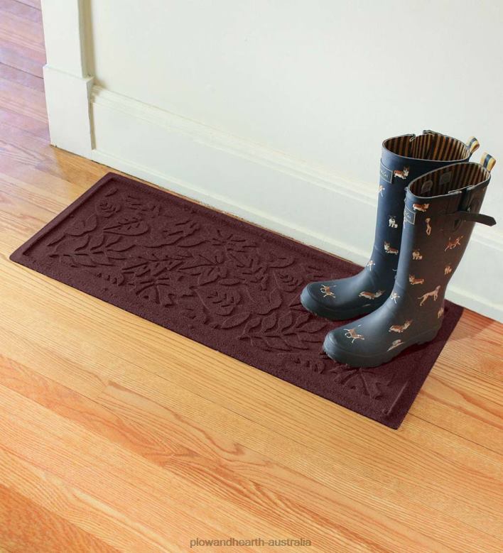 Plow & Hearth Waterhog Fall Day Leaves Boot Tray - Charcoal P22BD1932 Rugs & Mats