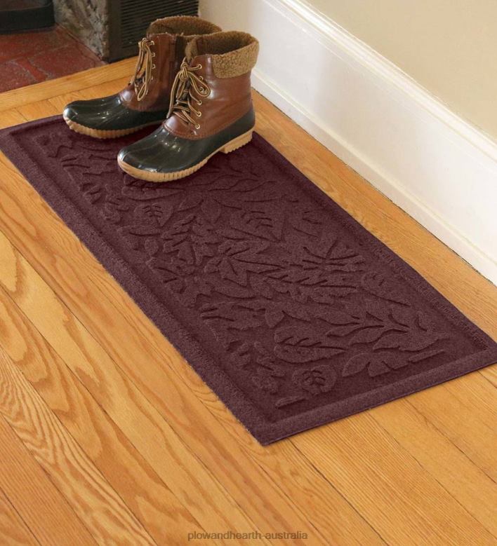 Plow & Hearth Waterhog Fall Day Leaves Boot Tray - Charcoal P22BD1932 Rugs & Mats