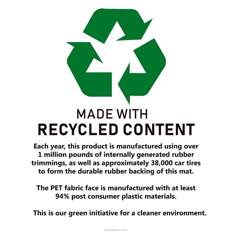 Plow & Hearth Waterhog Indoor/Outdoor Geometric Half-Round Doormat, 24x 39- Dark Brown P22BD1933 Rugs & Mats