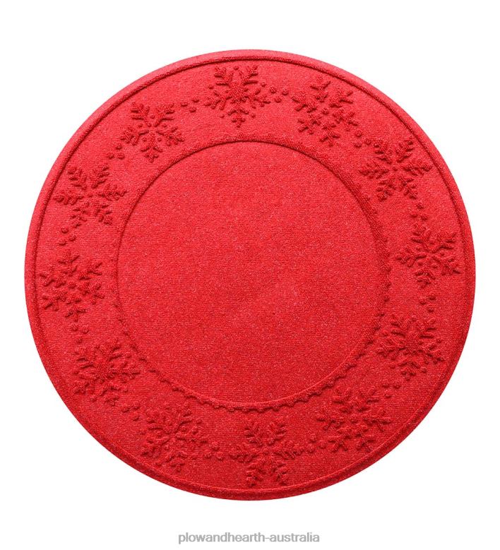 Plow & Hearth Waterhog Spill-Proof Snowflake Christmas Tree Mat - Blue P22BD1954 Rugs & Mats