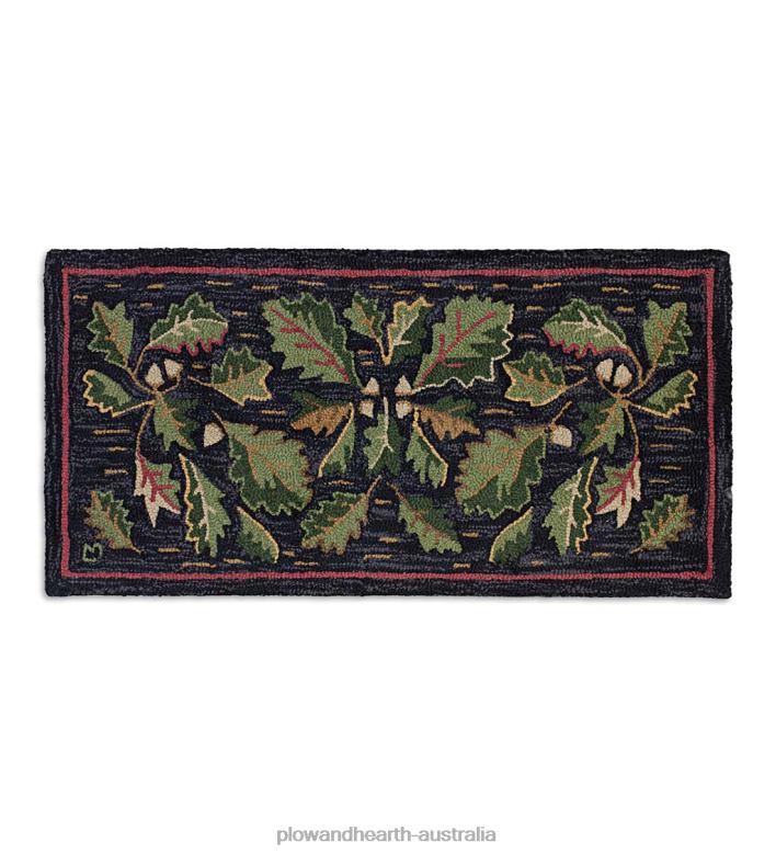 Plow & Hearth Acorns Hand-Hooked Wool Rug, 24x 48P22BD1821 Rugs & Mats