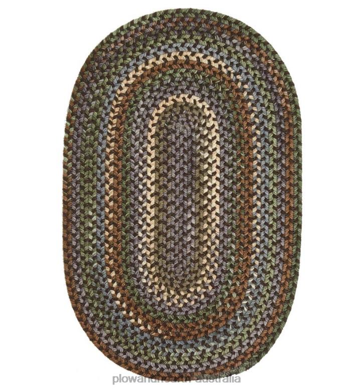 Plow & Hearth Bear Creek Oval Braided Wool Blend Rug P22BD1771 Rugs & Mats